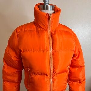Women's Orange Puffer Jacket